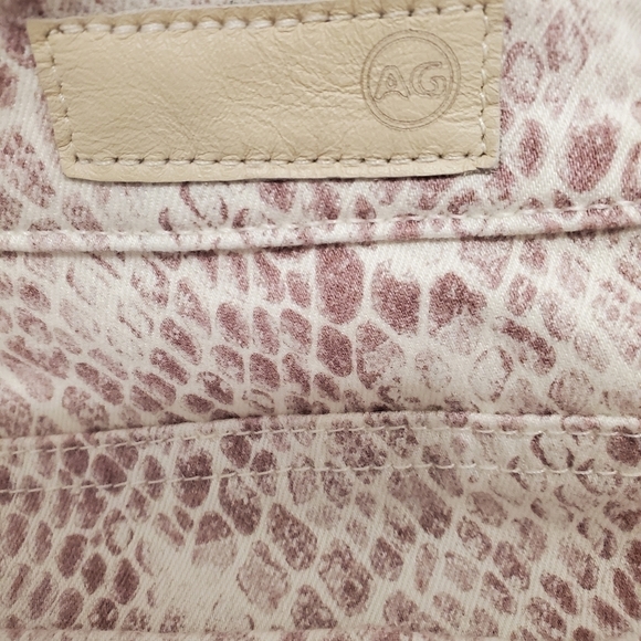 NEW AG adriano Goldschmied Ivory Python Farrah Skinny Jeans - Picture 6 of 7